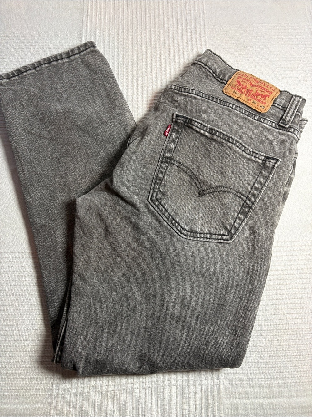Levi's Men's Gray Straight-Leg Jeans